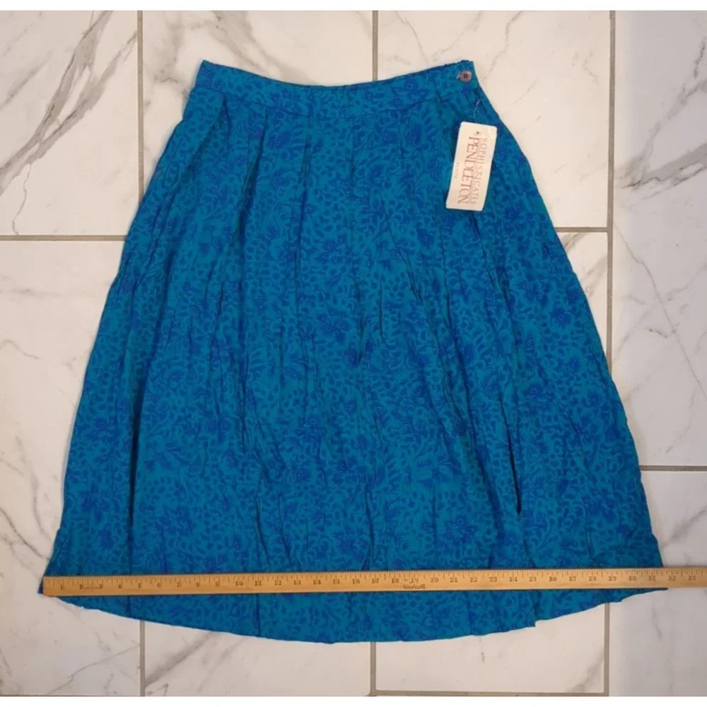NWT VTG Sophisticates By Pendleton Womens‎ Sz 12 Made In USA A Line Floral Skirt